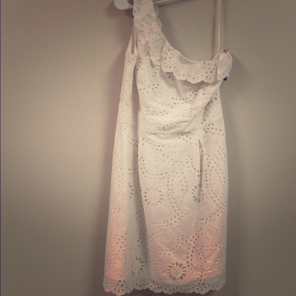 White one shoulder dress new GB